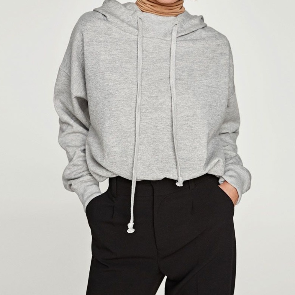 Grey sweatshirt bodysuit